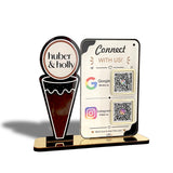 Ice-Cream Cutout Shaped Smart NFC 2-in-1 Table Top Standee