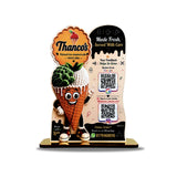 Ice Cream Shaped Smart NFC 2 QR Standee - For Ice Cream Shops