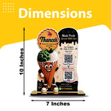 Ice Cream Shaped Smart NFC 2 QR Standee - For Ice Cream Shops