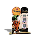 Ice Cream Shaped Smart NFC 2 QR Standee - For Ice Cream Shops