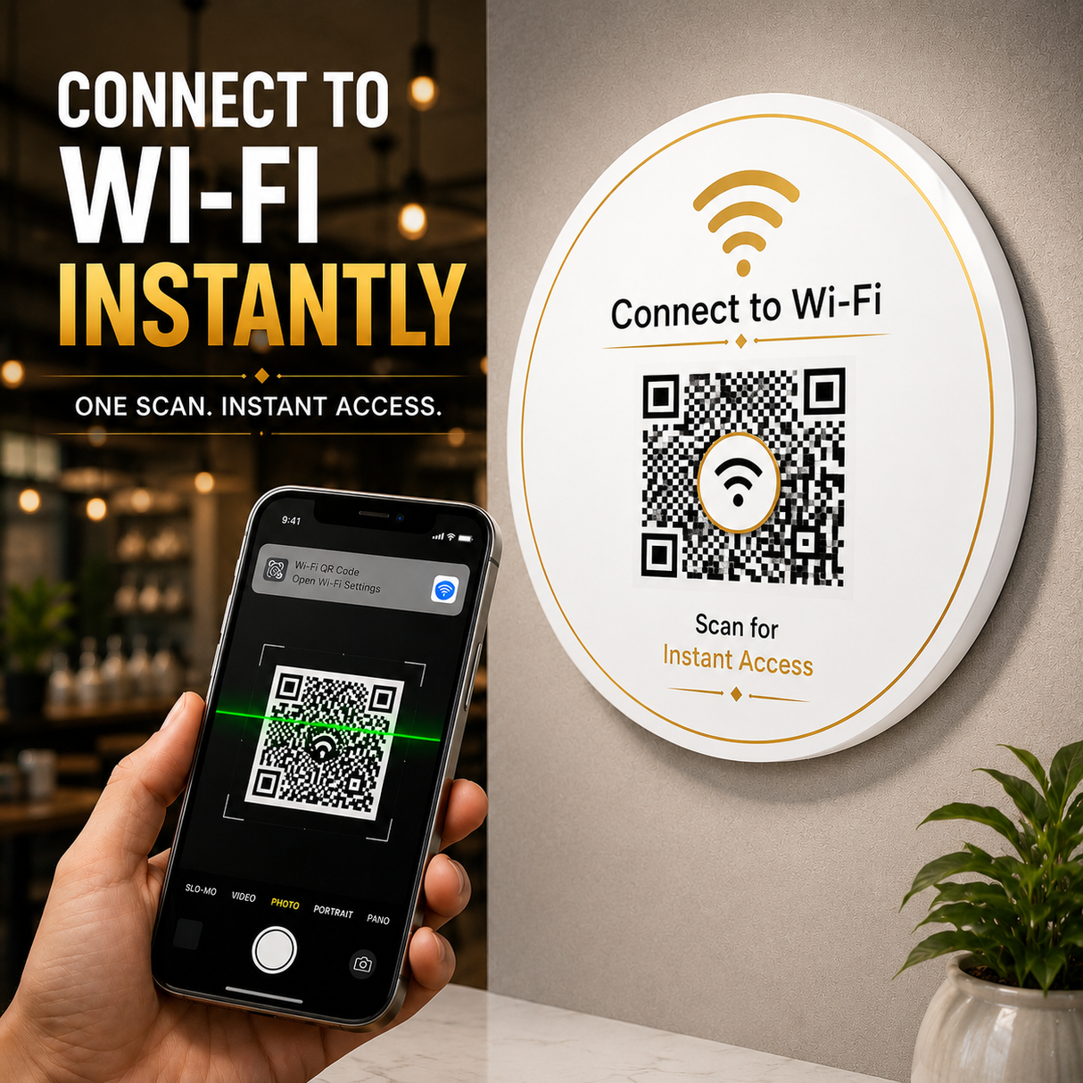 Wi-FI QR Plate - Scan to Connect