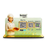 Lady Tea Maker Cutout - Smart NFC 3-in-1 Table Top Standee