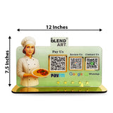 Lady Tea Maker Cutout - Smart NFC 3-in-1 Table Top Standee