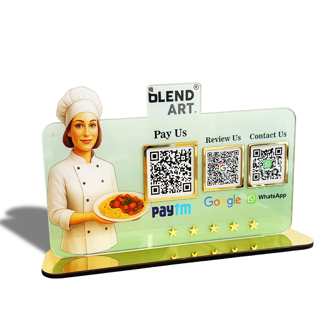 Lady Tea Maker Cutout - Smart NFC 3-in-1 Table Top Standee