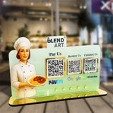Lady Tea Maker Cutout - Smart NFC 3-in-1 Table Top Standee