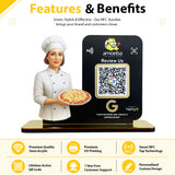 Chef Cutout Smart NFC 1QR Standee - For Pizza Outlet