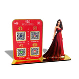 Women in Gown Cutout Shaped - Smart NFC 4QR Standee