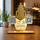Acrylic Logo Cutout Smart NFC 2-in-1 Table Top Standee