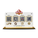 Logo Cutout Shaped - Smart NFC 4-in-1 Standee - White Colour