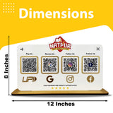Logo Cutout Shaped - Smart NFC 4-in-1 Standee - White Colour