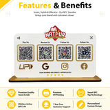 Logo Cutout Shaped - Smart NFC 4-in-1 Standee - White Colour