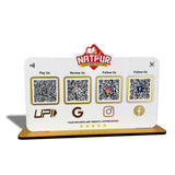 Logo Cutout Shaped - Smart NFC 4-in-1 Standee - White Colour