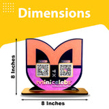 Logo Cutout Shaped -  Smart NFC 2 QR Table top Standee - For Kids Wear
