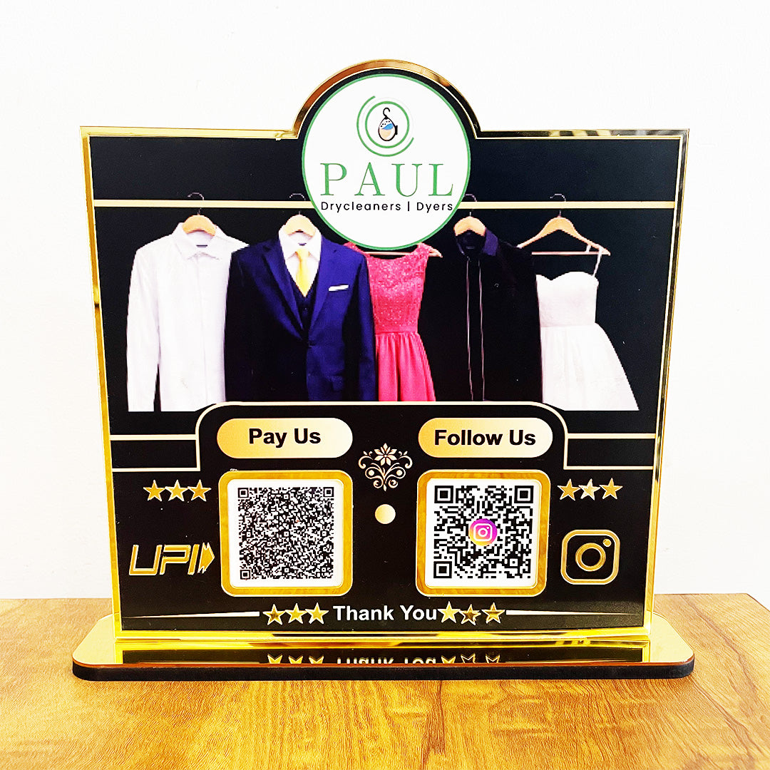 Cloth Background – Smart NFC 2-in-1 Premium Table Top Standee