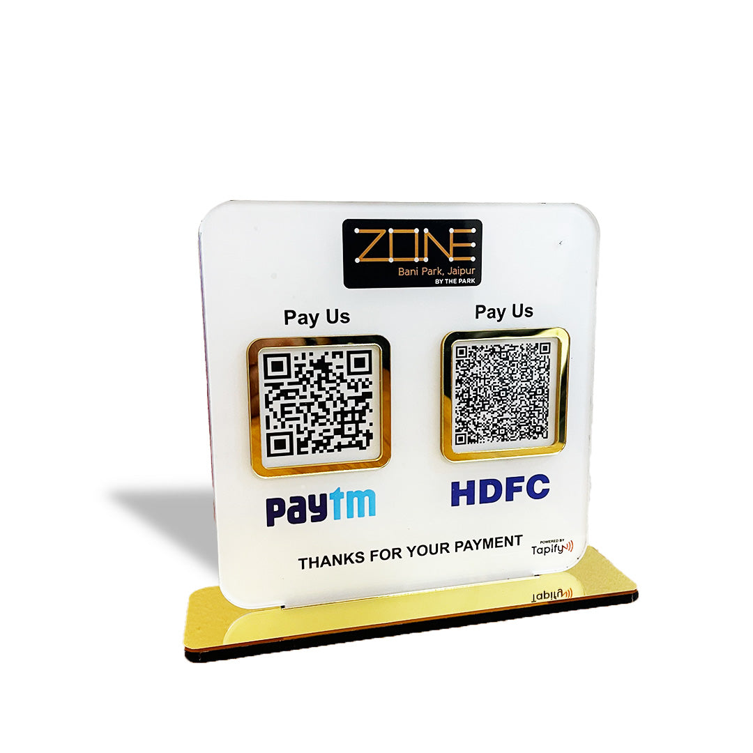 Smart 2-in-1 Table Top Standee - Text Edition - For Payments (Without NFC)