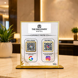 Premium Smart NFC 2-in-1 Table Top Standee - Marble Theme