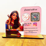 Your Custom Cutout Smart NFC - Premium  1QR Tabletop Standee-IV-Instagram