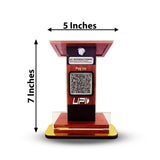 Podium  Shaped  - 1 QR Smart NFC Table Top Standee
