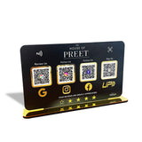 Smart NFC 4-in-1 Table Top Standee - Landscape Edition | Black Colour-BIg Size
