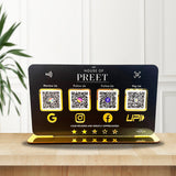 Smart NFC 4-in-1 Table Top Standee - Landscape Edition | Black Colour-BIg Size