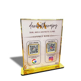 Premium Smart NFC 2-in-1 Table Top Standee - Marble Theme