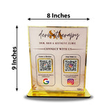 Premium Smart NFC 2-in-1 Table Top Standee - Marble Theme
