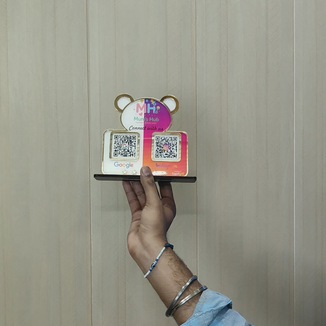 Panda Theme Shape Smart NFC 2-in-1 Table Top Standee