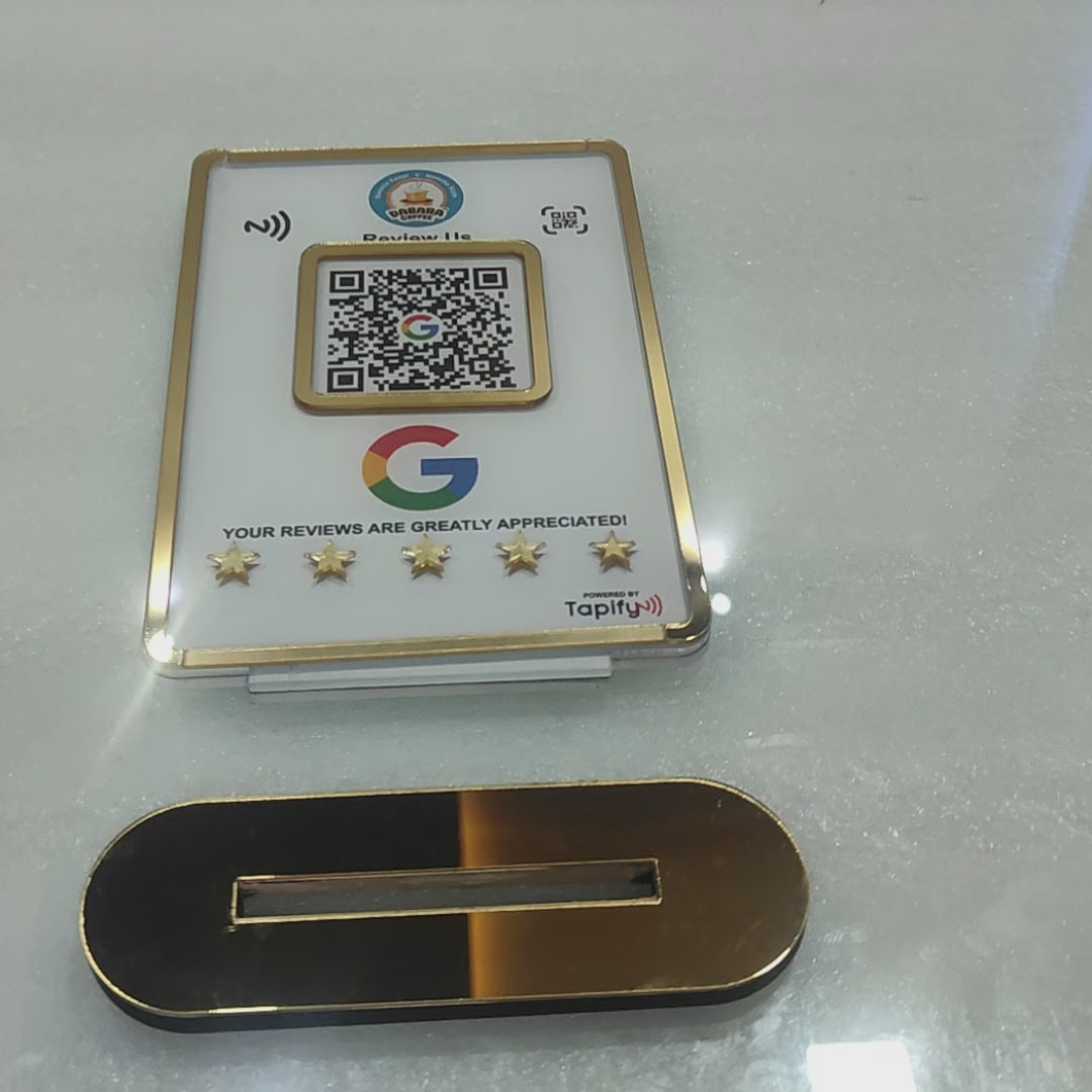 Premium Smart NFC 1 QR Table Top Standee