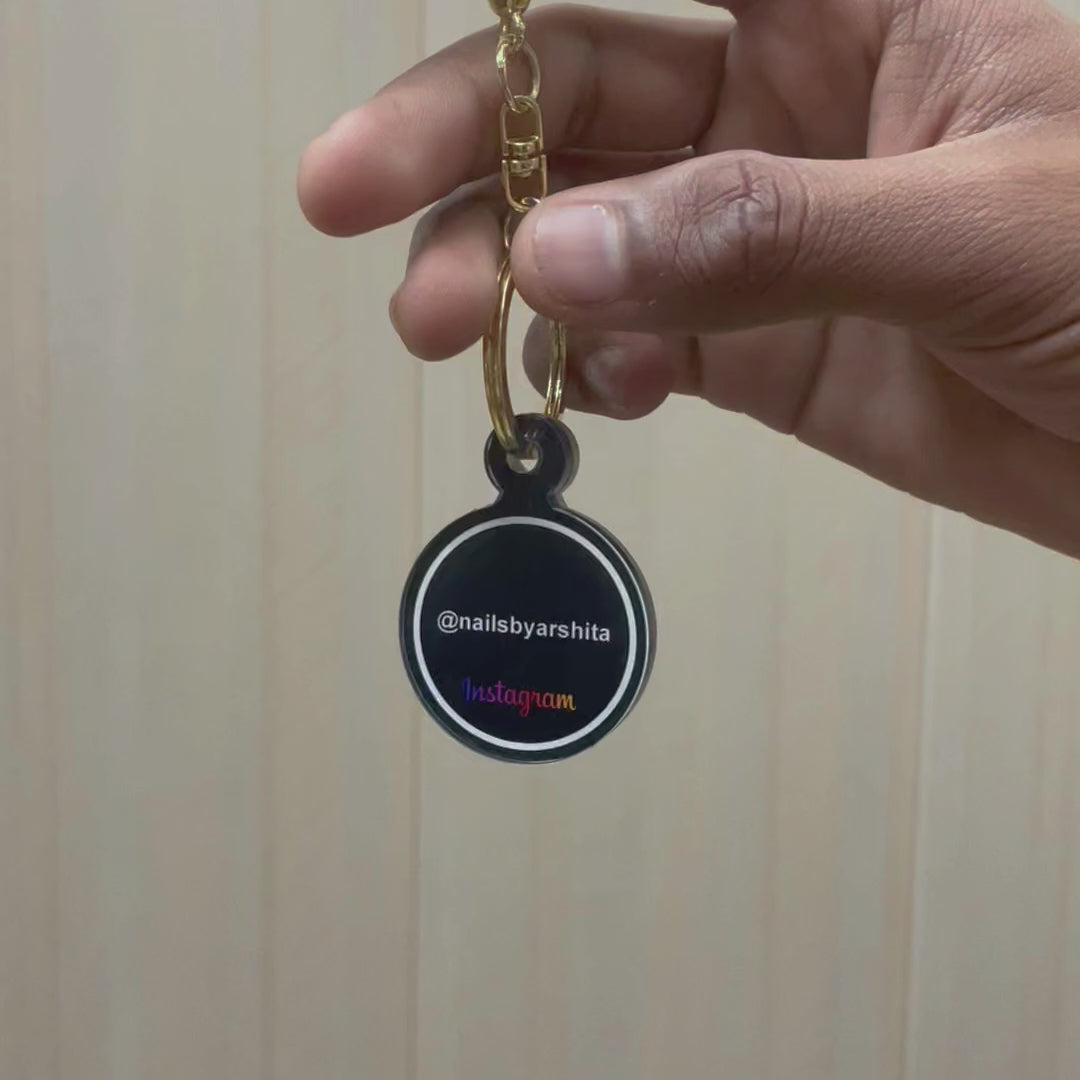 Smart NFC Instagram Keyring - without QR Code(Fixed Design, Your Link Added)