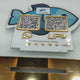 Fish Shaped - Smart NFC 2-in-1 Table Top Standee - For Seafood and Meat Shop