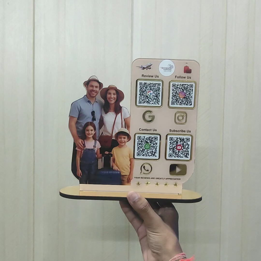 Smart NFC 4-in-1 Table Top Standee - Icon Edition - For Travel Agenicies, Suitcase Business etc