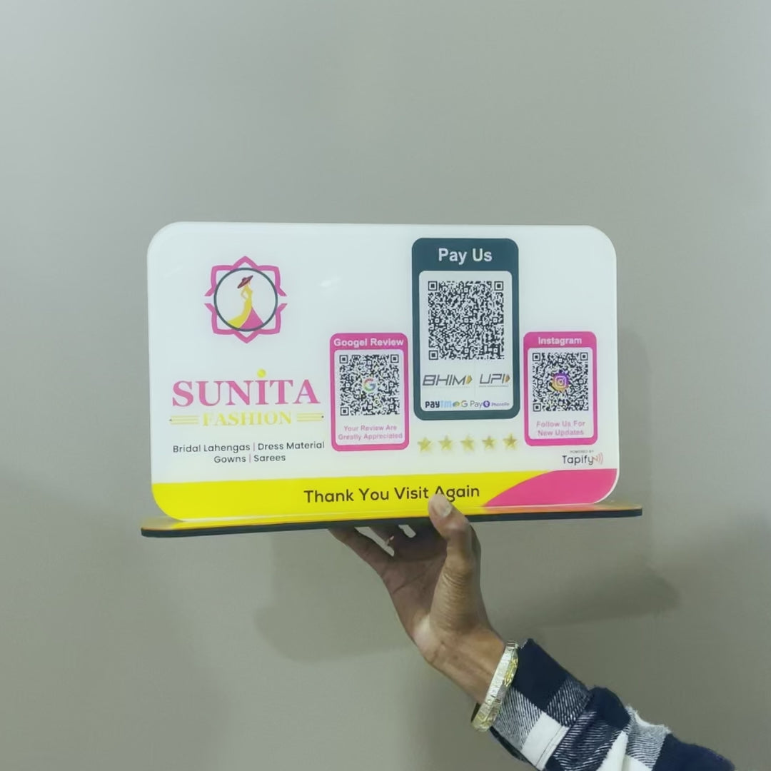 Smart NFC 3-in-1 Big Display Standee | Premium Edition