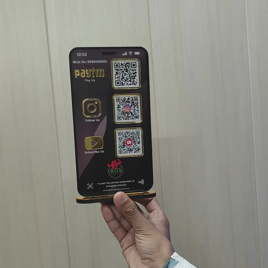 Devil Black - iPhone Mobile Shape Smart NFC 3-in-1 Tabletop Standee