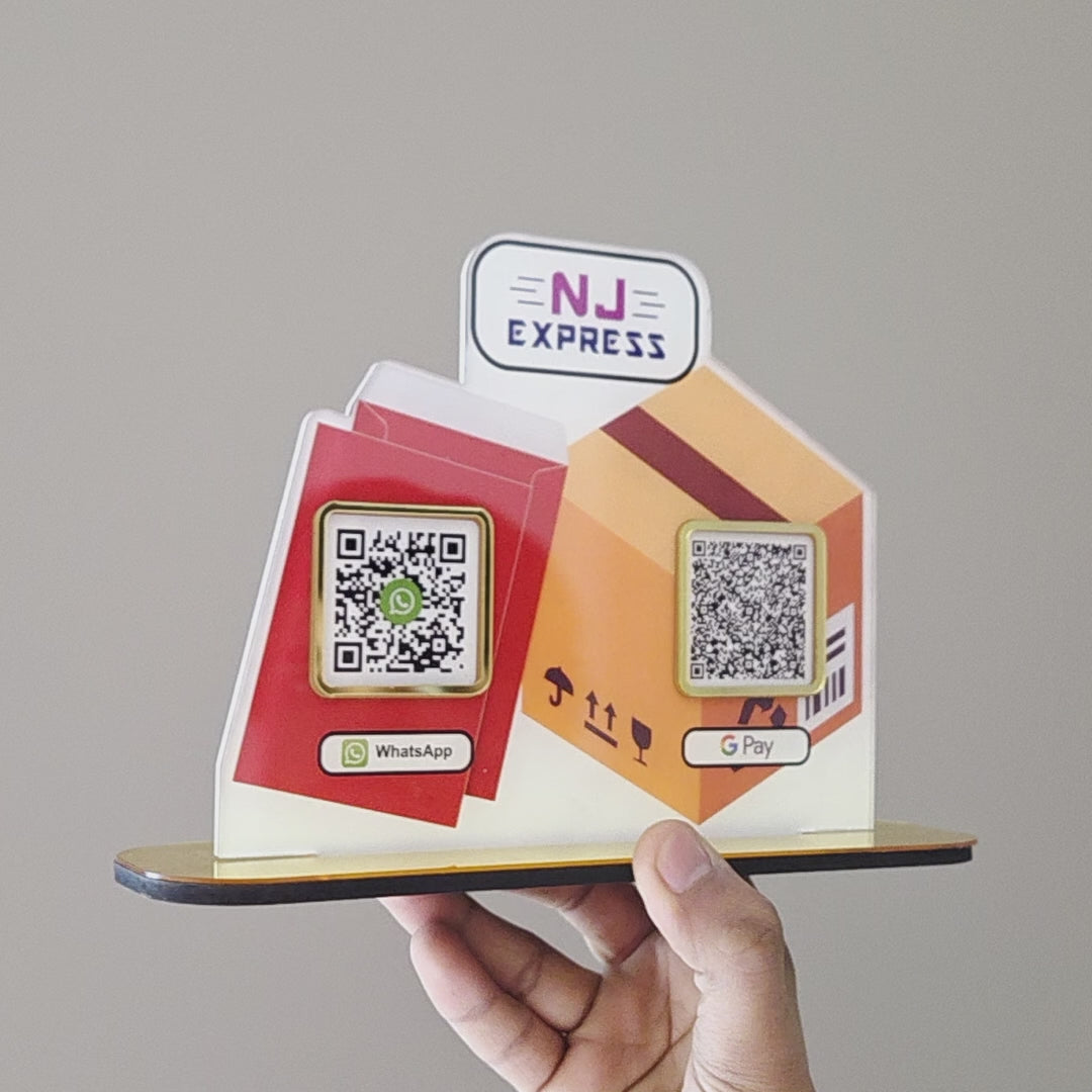 Courier Box Shaped | 2 in 1 Smart NFC Standee