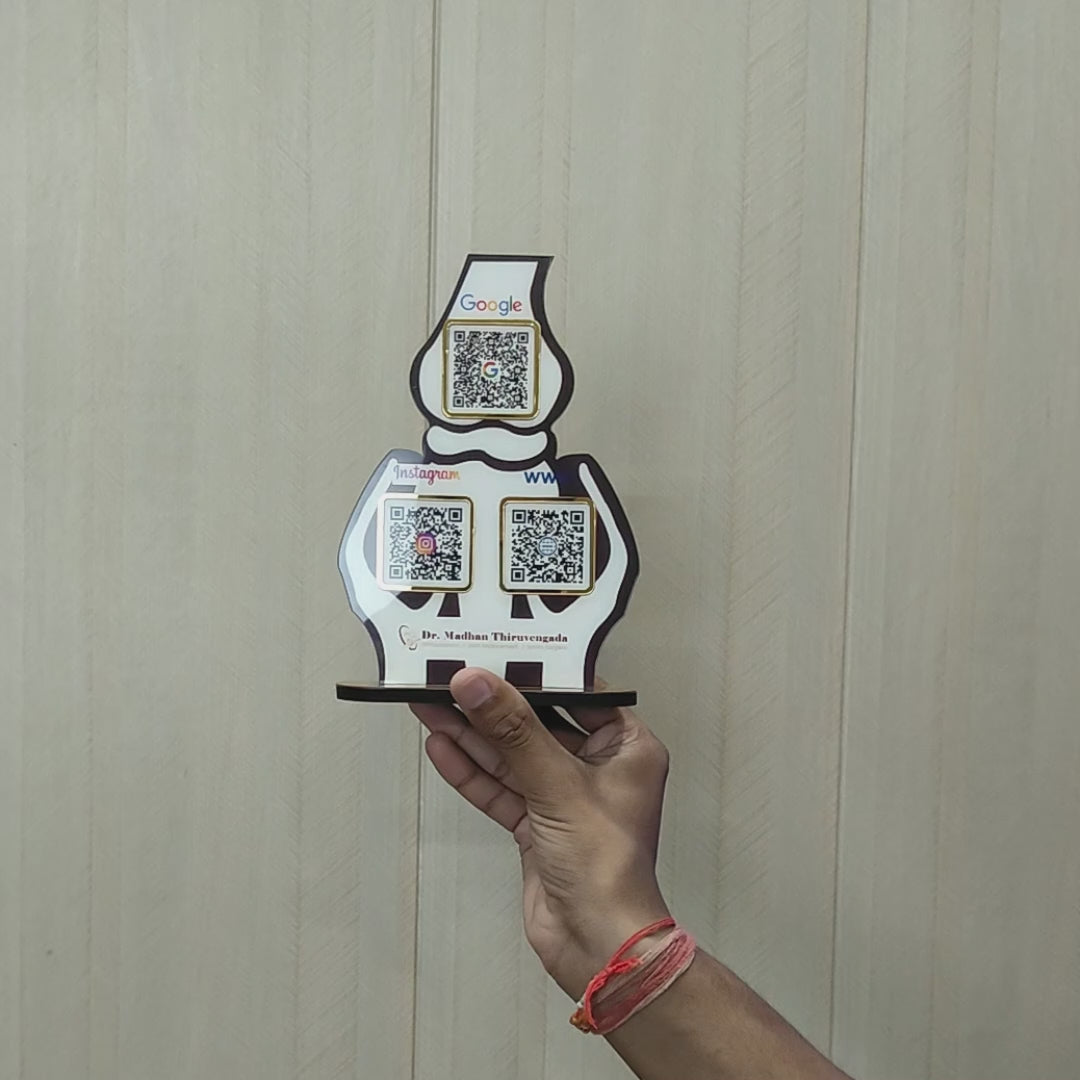 Knee Joint  Shaped Smart NFC 3-in-1 Standee