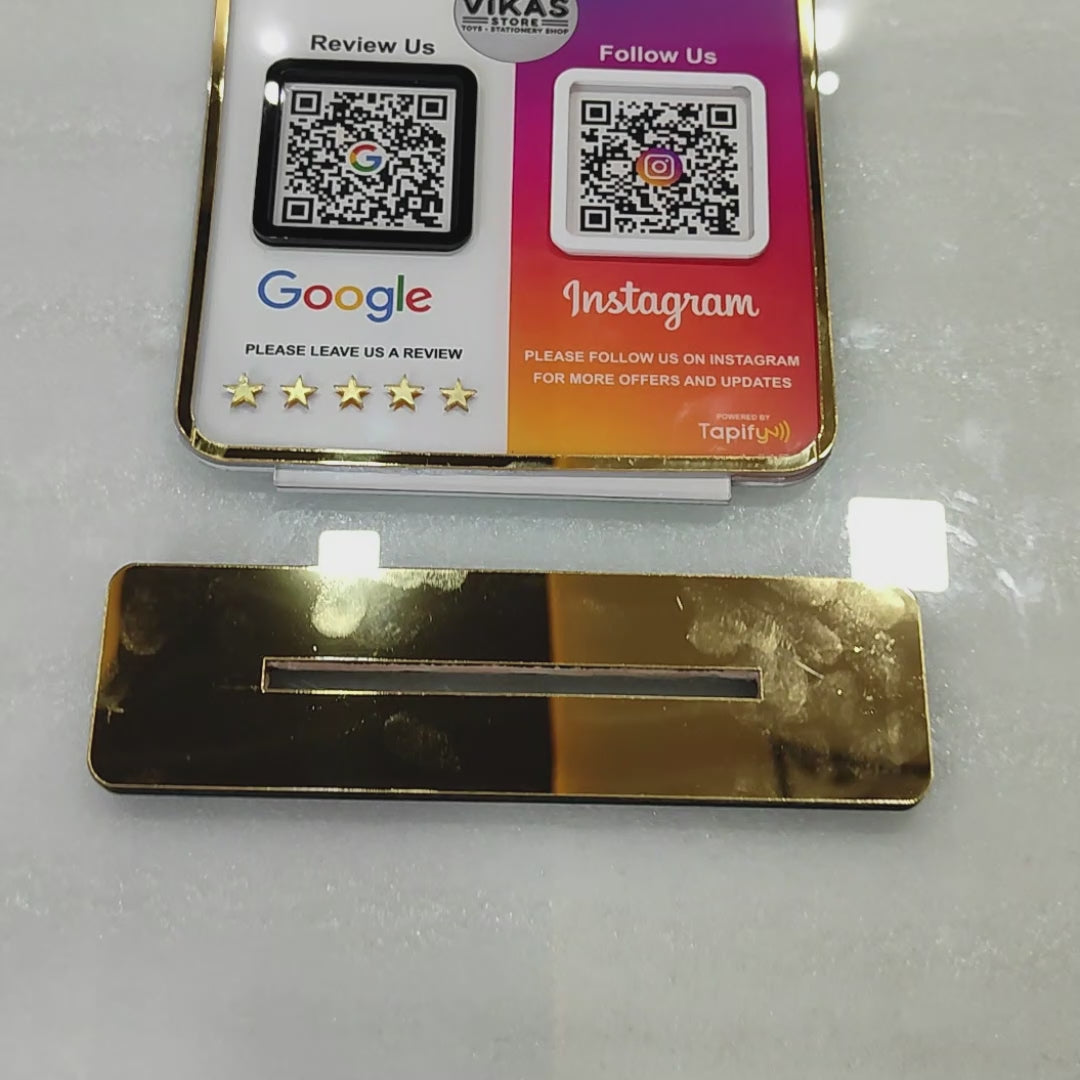 Premium Smart NFC Standee – Google & Instagram Theme