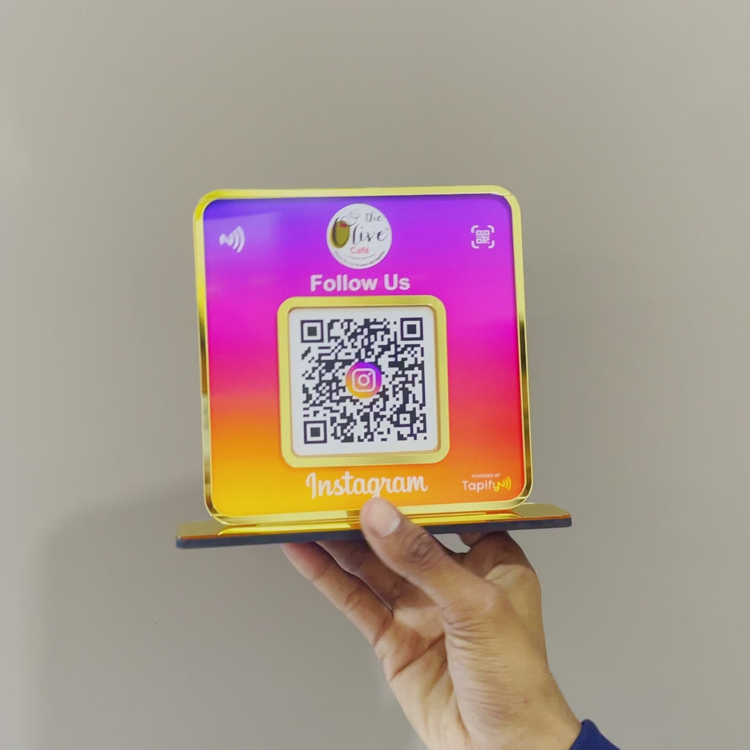 Premium Instagram  -1 QR Table Top Standee
