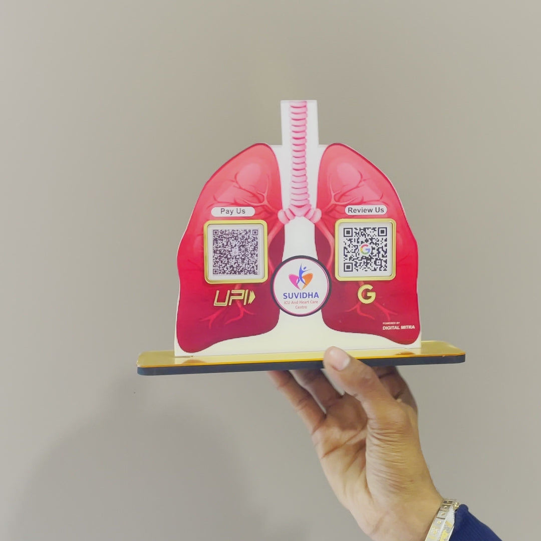 Lungs Shaped Smart NFC 2-in-1 Standee