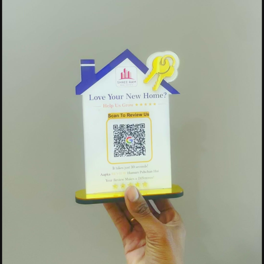 Home and Key Shaped - Premium Smart NFC 1QR Standee - II