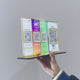 Premium Smart NFC 4QR Table Top Standee  Google, Instagram , Whatsapp with Big UPI  II
