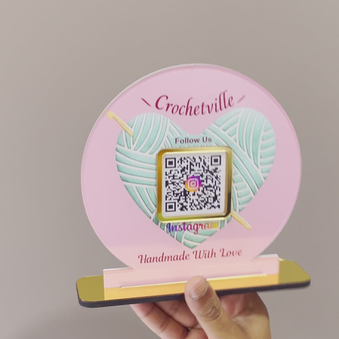 Crosia Shaped Cutout - Smart NFC 1 QR Standee