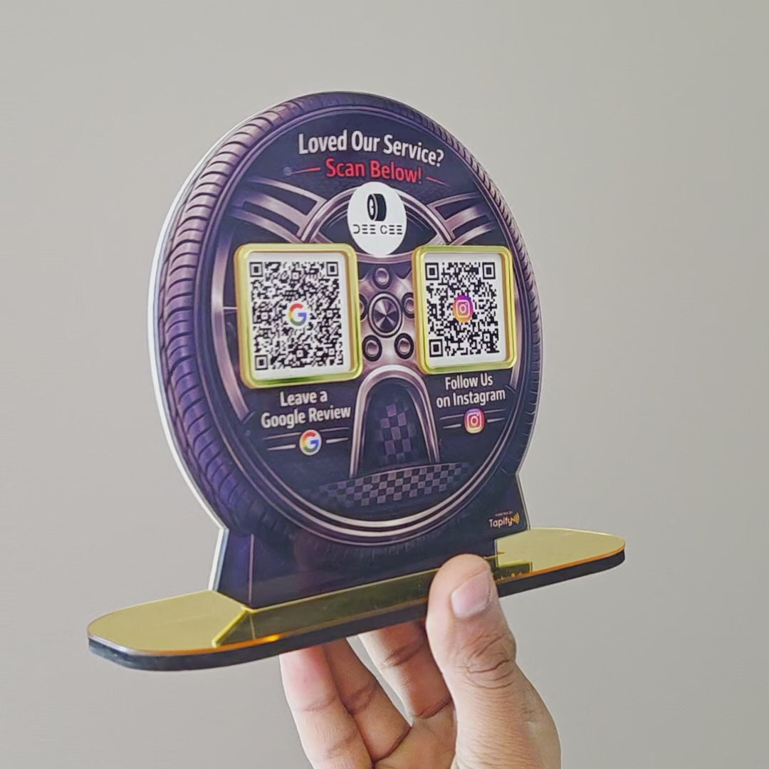 Tyre Shaped Smart NFC  2 in 1Standee