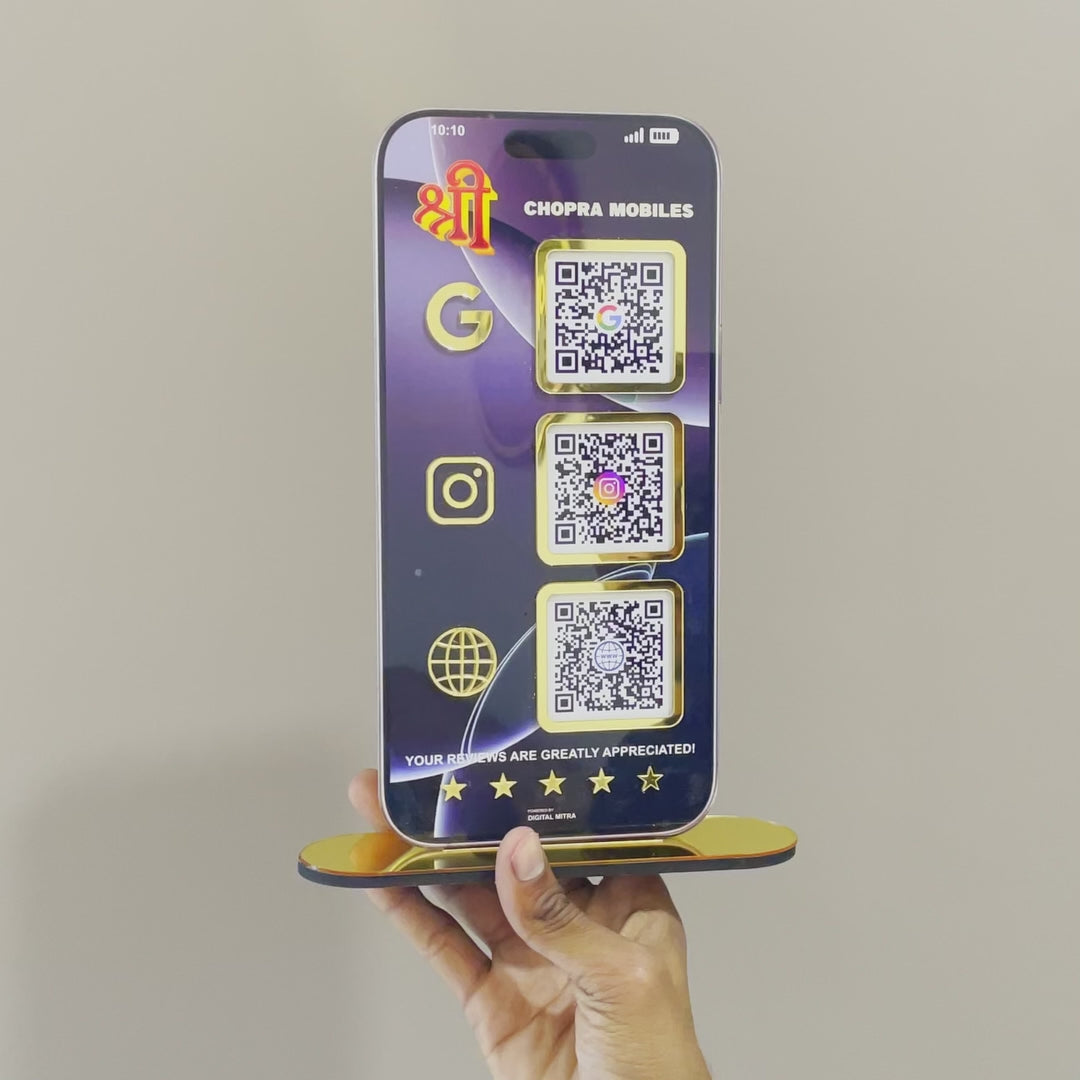 iPhone Mobile Shape Smart NFC 3-in-1 Tabletop Standee