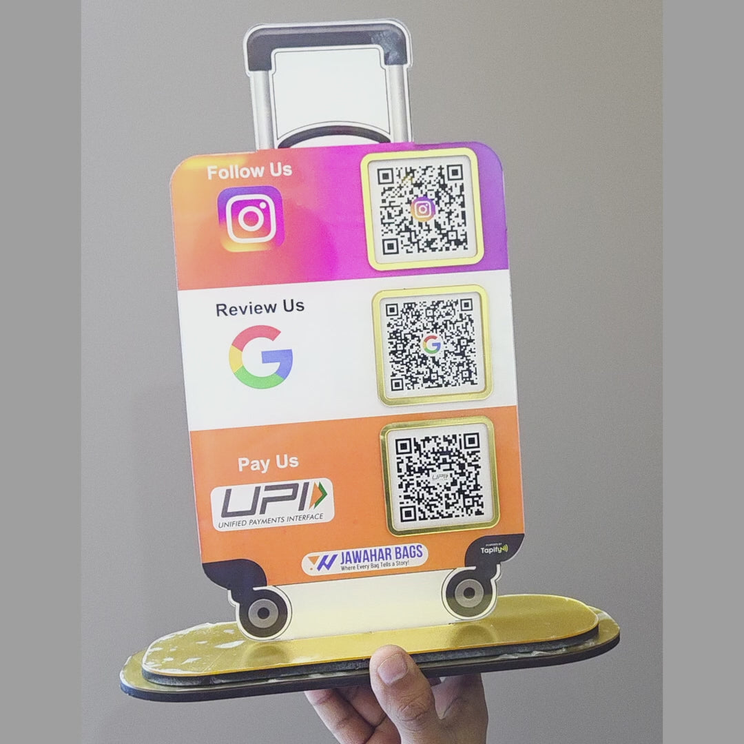 Suitcase Trolly Shaped 3 in 1 Table Top Standee - For Suitcase Businesses & Travel Agenicies