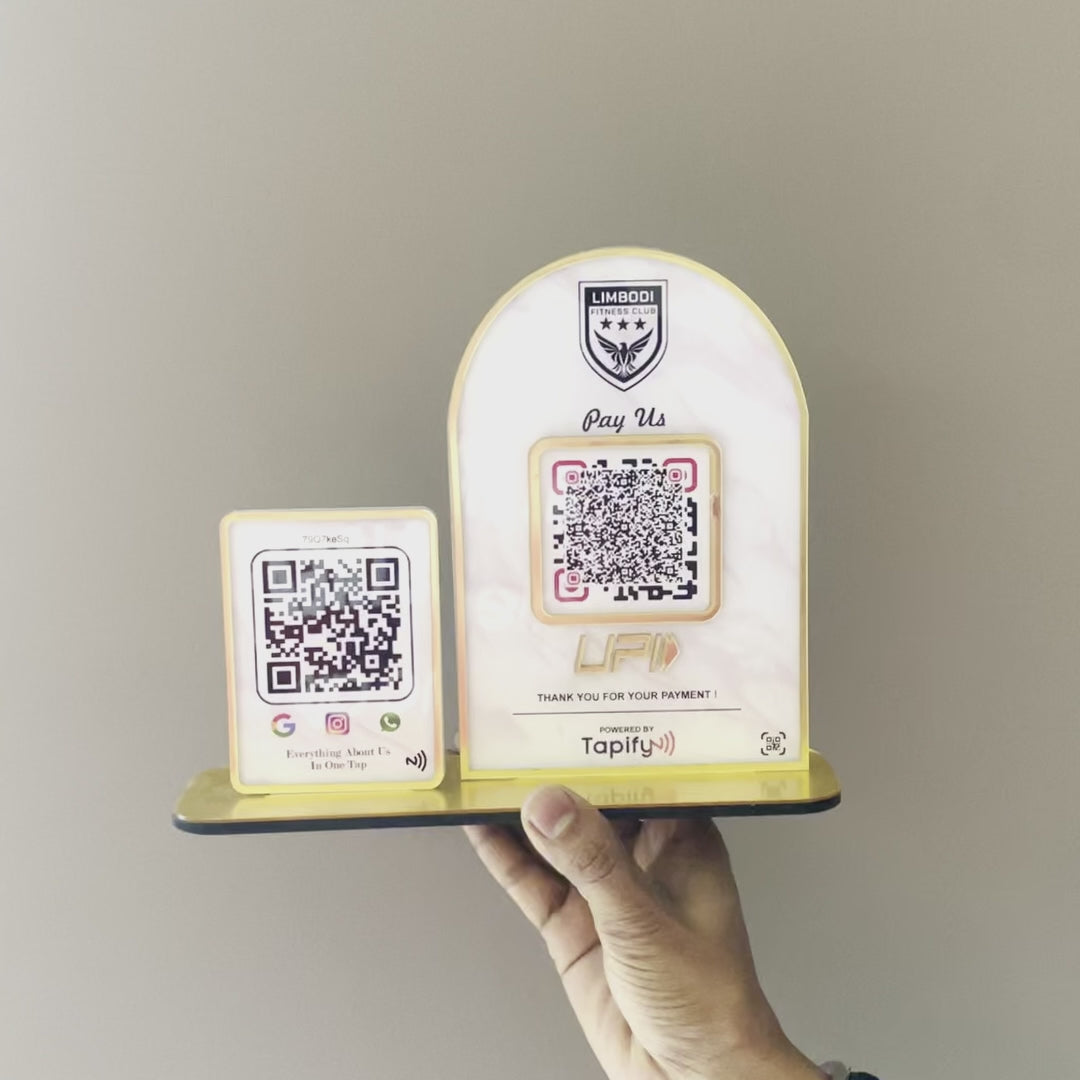 All In One(NFC Enabled) + UPI Table Top Standee ( UPI Without NFC )