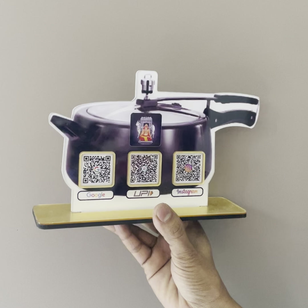 Cooker Shaped - Smart NFC 3-in-1 Tabletop Standee