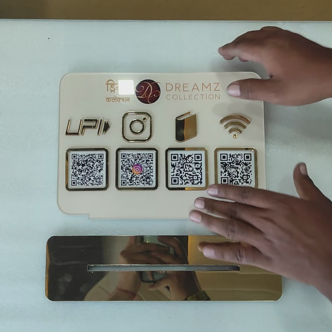 Unique Rectangle Shaped - Smart NFC 4-in-1 Table Top Standee - Icon Edition