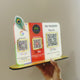 Mor Pankh Cutout Premium Smart NFC 3QR Table Top Standee | UPI , YT , Google