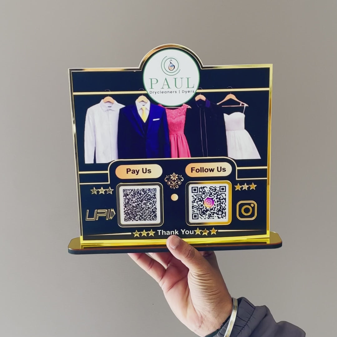 Cloth Background – Smart NFC 2-in-1 Premium Table Top Standee