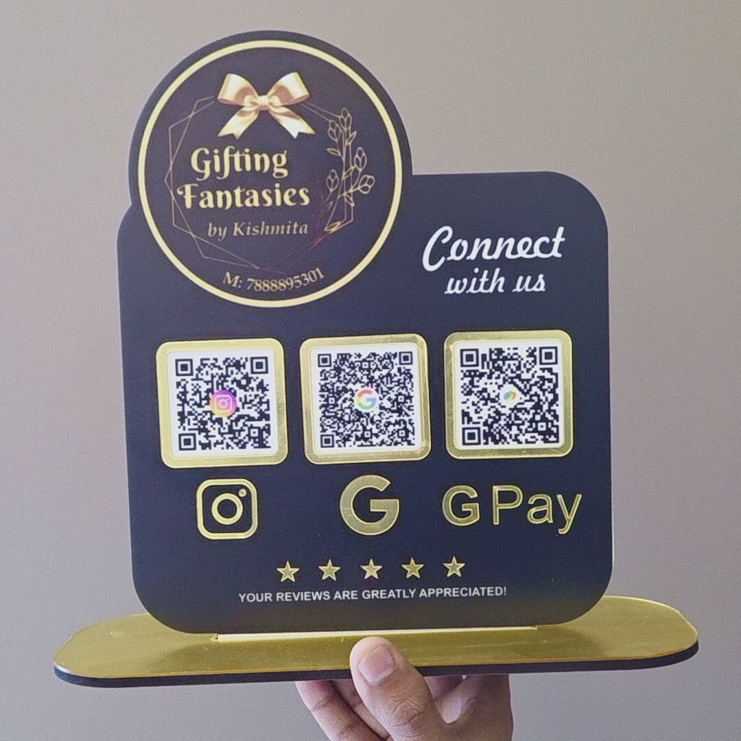Logo Cutout Edition Shape - Smart NFC 3-in-1 Table Top Standee  ( Big Logo )
